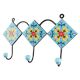 Yellow Ceramic Floral Tiles Hook 